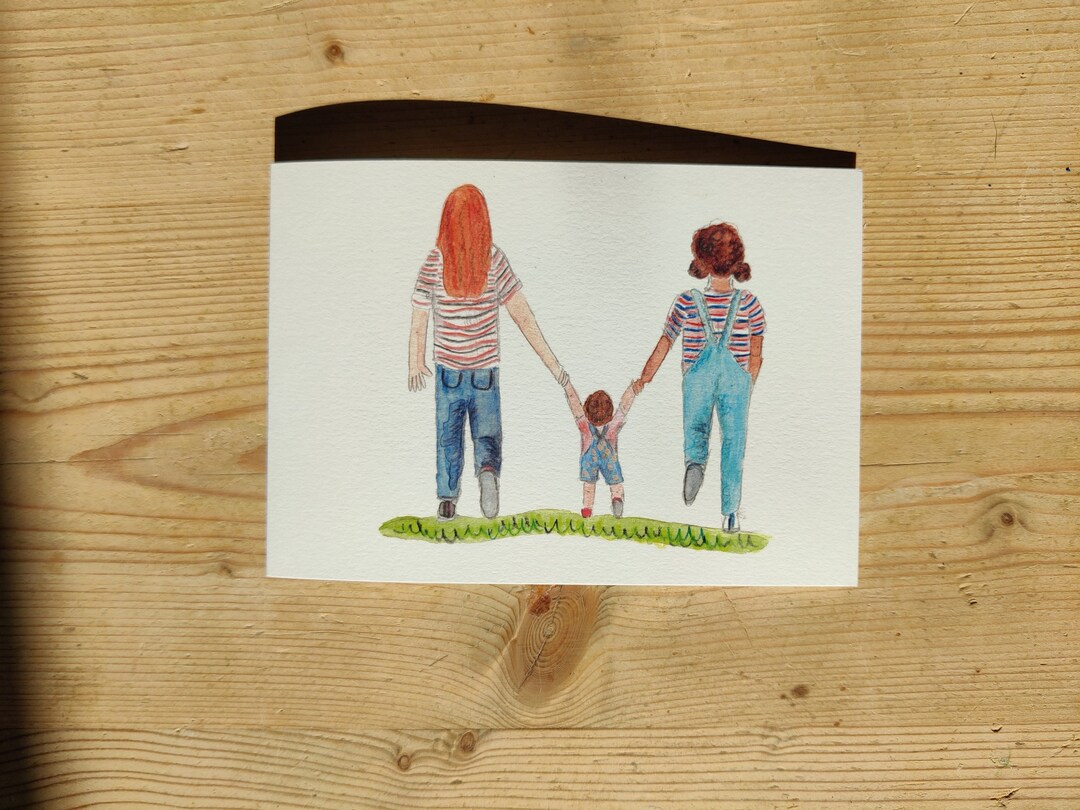 Lesbian Mothers Day Card Gay Two Mums Card Queer Wlw Card - Etsy