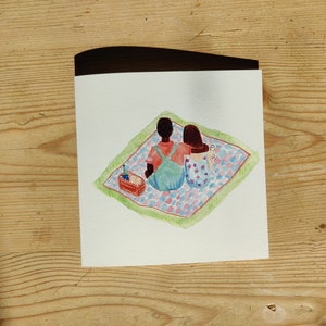 Carte d'anniversaire lesbienne carte de pique-nique jolie carte romantique pour petite amie couple divers