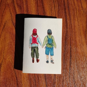 Impression d'anniversaire lesbien - carte postale - queer - filles - cabane - carte de voeux - LGBT - carte romantique
