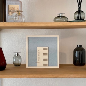 Architecture wall art. Bauhaus wall art made in wood scale 1:200 Gift for architects architectural models architecture drawing image 1