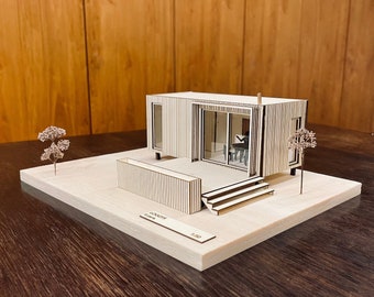 Tiny house architectural model scale 1/50 miniature