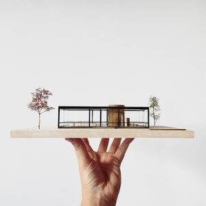 Architecture model - Philip Johnson's Glass House - 1/100 Scale