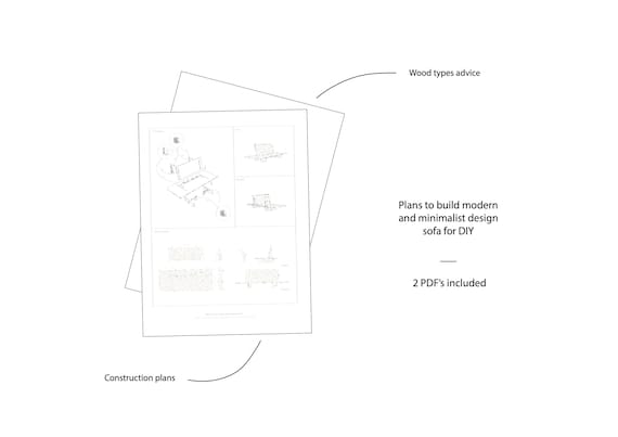 Modern and minimalist design sofa for diy  - Video Tutorial Included, Stylish Home Furniture Project for Design Enthusiasts