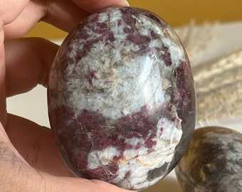 Pink Tourmaline Palmstones, Rubellite Tourmaline, Polished Pink Tourmaline, Natural Tourmaline, Polished Mineral Specimen