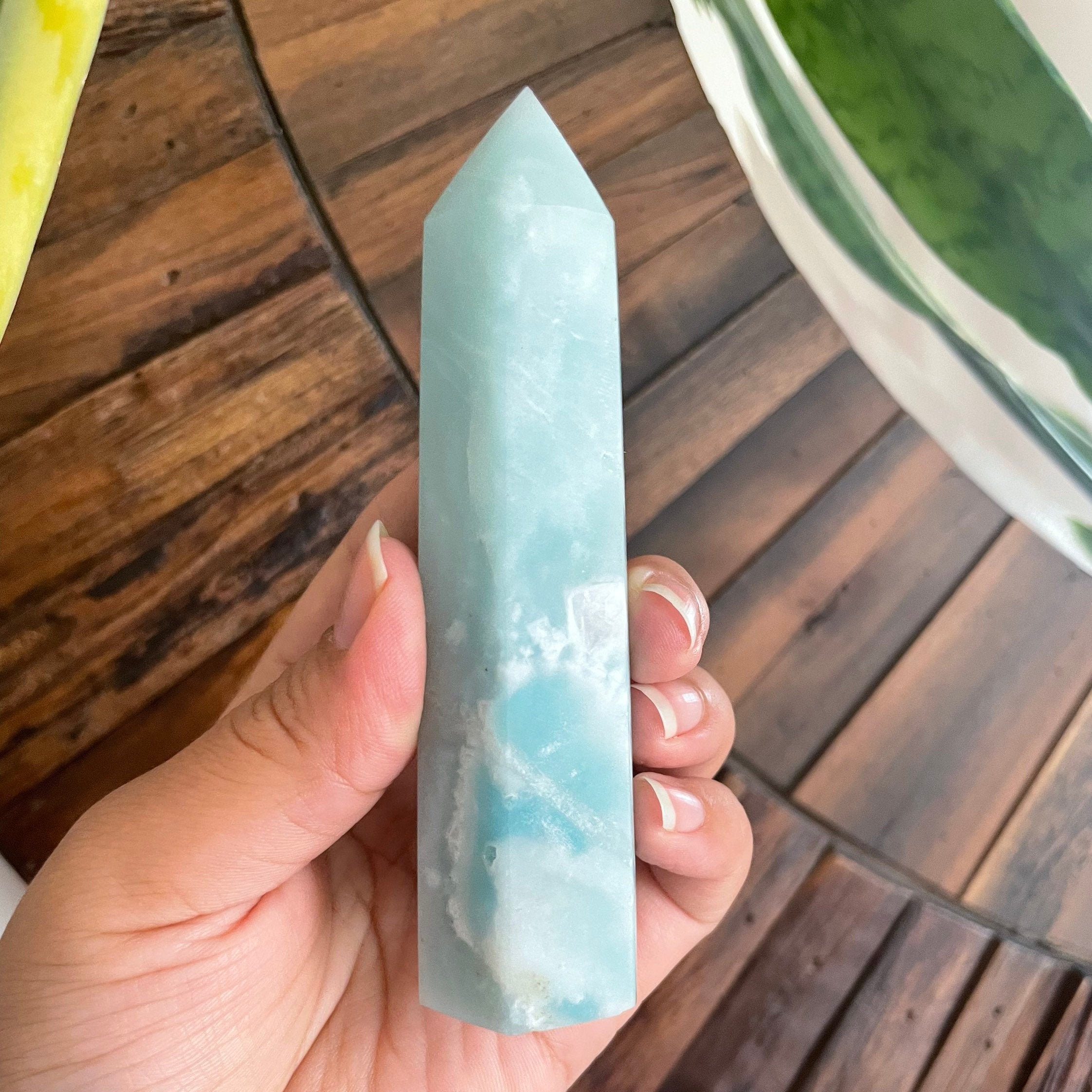 Sky Blue Amazonite Point Amazonite Amazonite Crystal Etsy