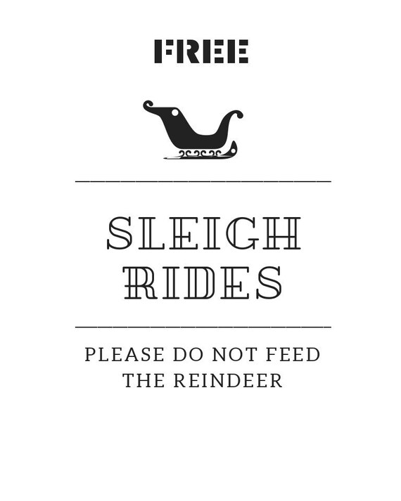 Digital Download Printable 8x10 Christmas Free Sleigh | Etsy