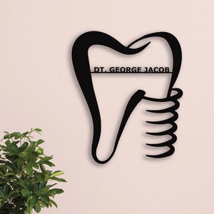 Custom Dentist Metal Wall Art: Dental Office Decor