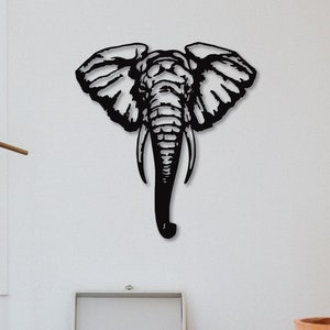 Metall Elefant Wandkunst, Metall Elefant Zeichen, Metall Wanddekoration, Wohnzimmer Metall Wandkunst, moderne Wandkunst, minimalistische Wanddekoration