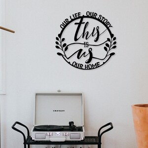 This is us Metal Sign, Metal Wall Art, Quote Metal Wall Decor, Family Room Decor, Unique Modern Wall Art, Housewarming Gift, Wedding Gift