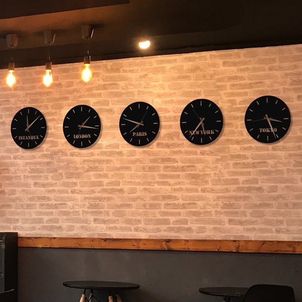 Reloj de pared de metal negro personalizado, reloj de pared moderno, reloj de pared personalizado grande, regalo único para el nuevo hogar, regalo de bienvenida personalizado