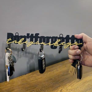 Metal Key Holder, Entryway Key Organizer, Metal Wall Art, Metal Key Hook, Wall Mounted Keychain, Home Gift, Key Storage, Housewarming Gift
