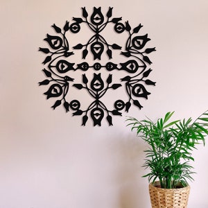 Evil Eye Bead Metal Wall Art, Metal Wall Decor, Minimalist Wall Art