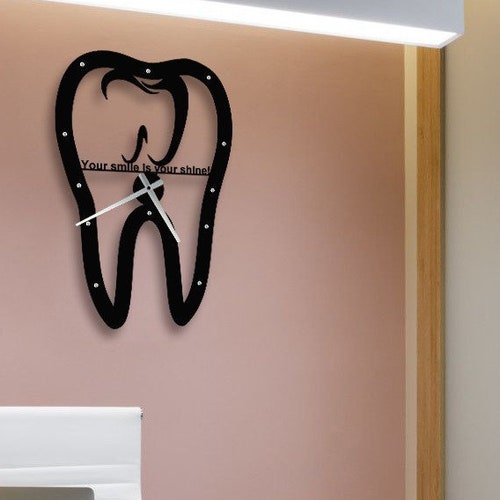 Dental Office Wall Clock Metal Wall Clock Dentist Gift Etsy