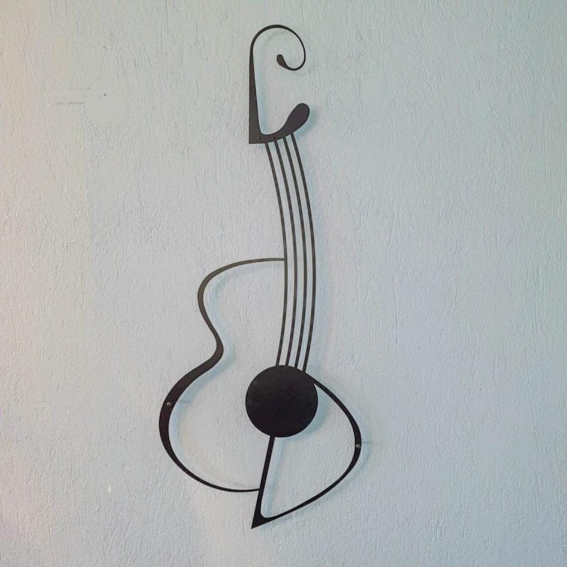 Guitar Metal Wall Decor Guitar Wall Art Metal Wall Decor Etsy