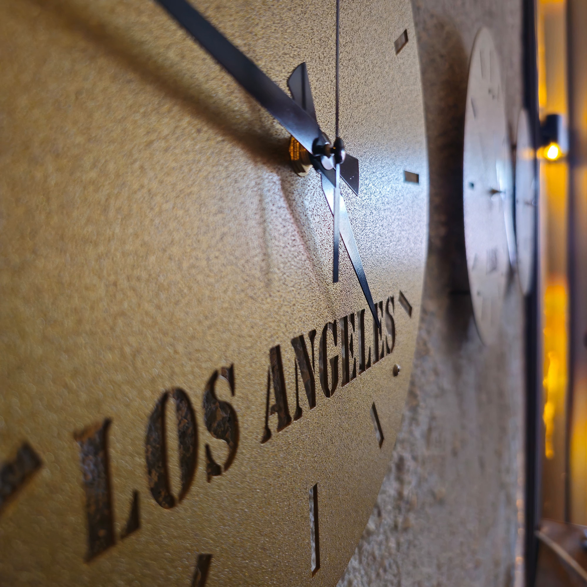 Custom Gold Metal World Clock Personalized Time Zone Wall Art - Etsy