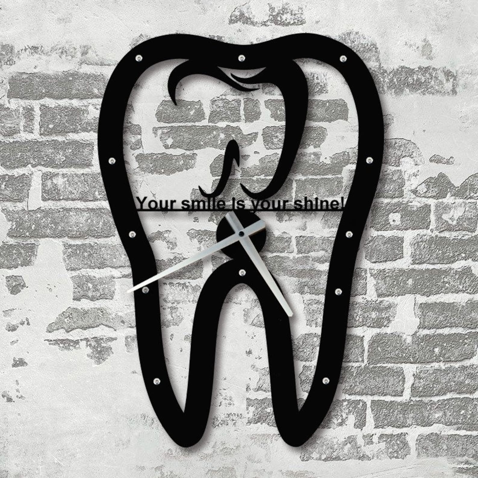 Dental Office Wall Clock Metal Wall Clock Dentist Gift Etsy