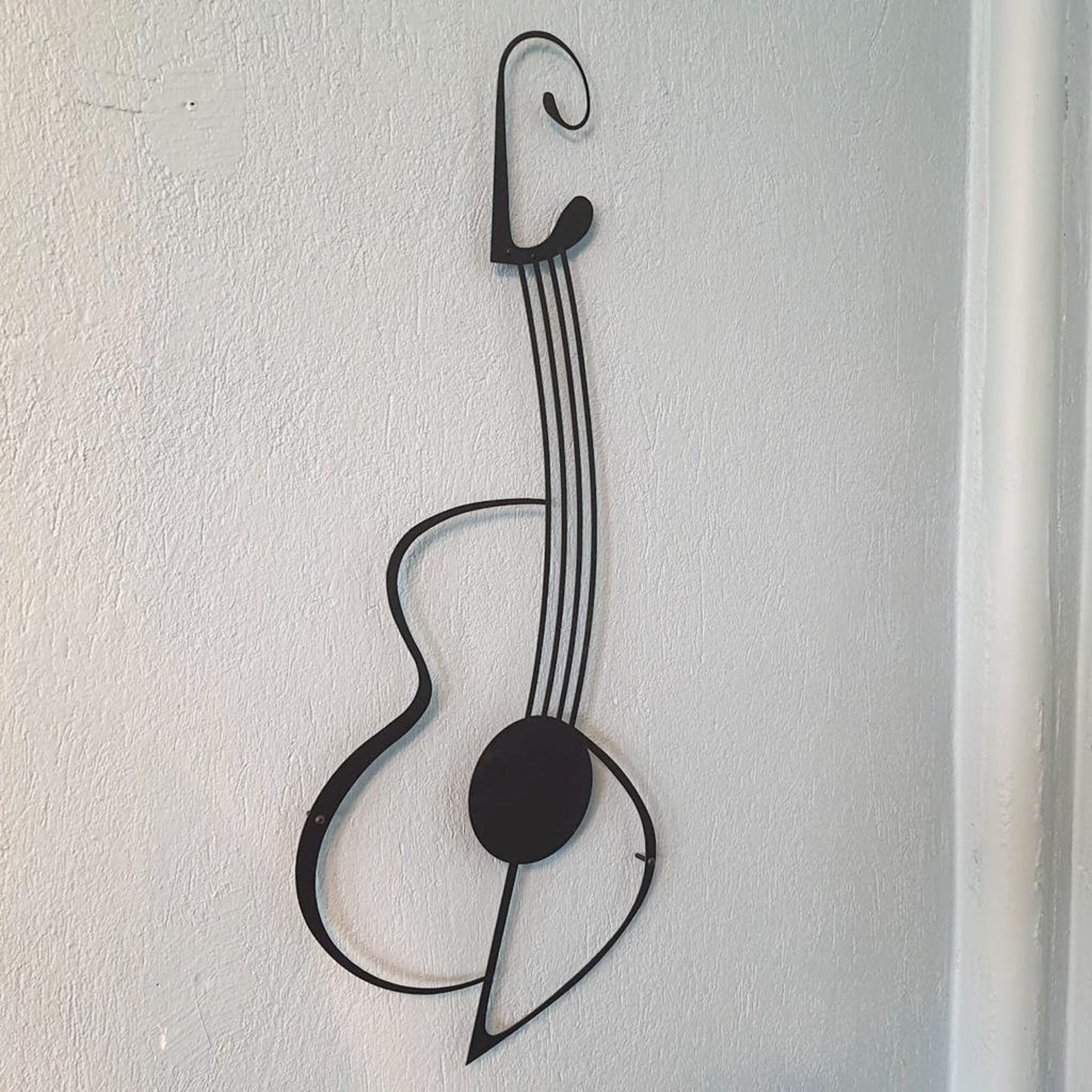 Guitar Metal Wall Decor Guitar Wall Art Metal Wall Decor Etsy