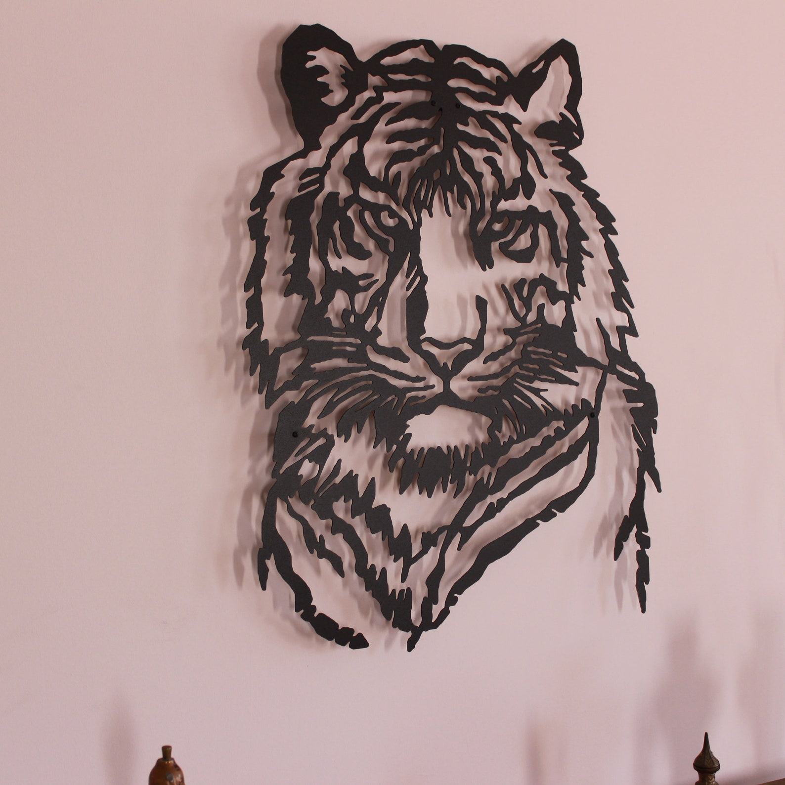 Tiger Metal Wall Art Metal Wall Decor Livingroom Wall Decor Etsy