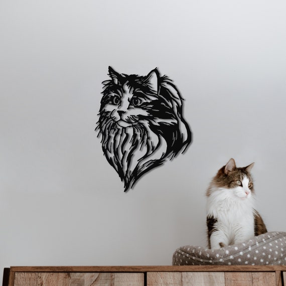 Cat wall art metal hotsell