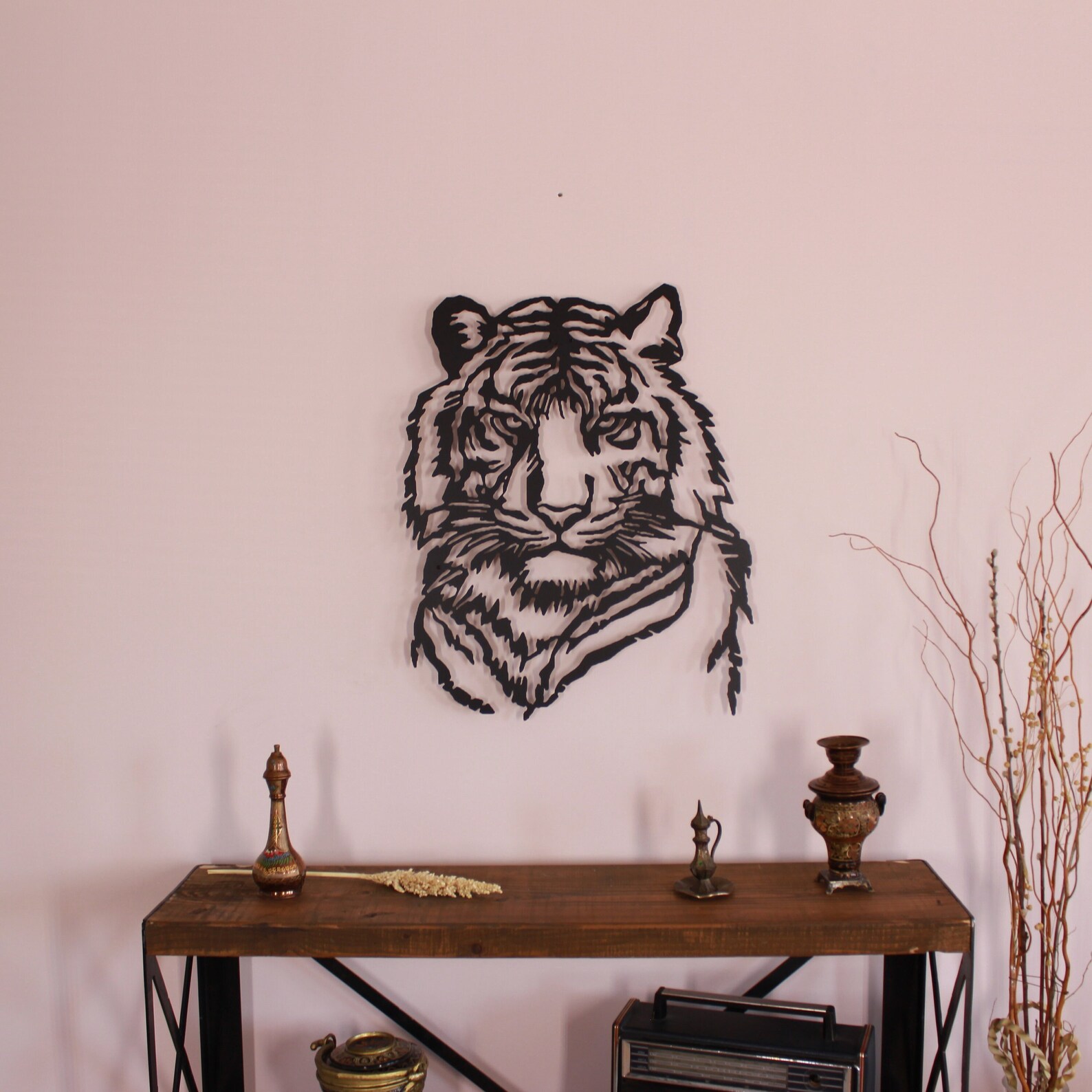 Tiger Metal Wall Art Metal Wall Decor Livingroom Wall Decor Etsy