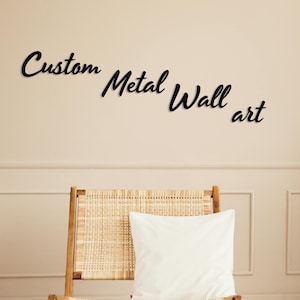 Arte de parede de metal personalizada, decoração de parede personalizada para casamento, noivado ou família, decoração grande com monograma de aço, ideia de presente única, placa personalizada