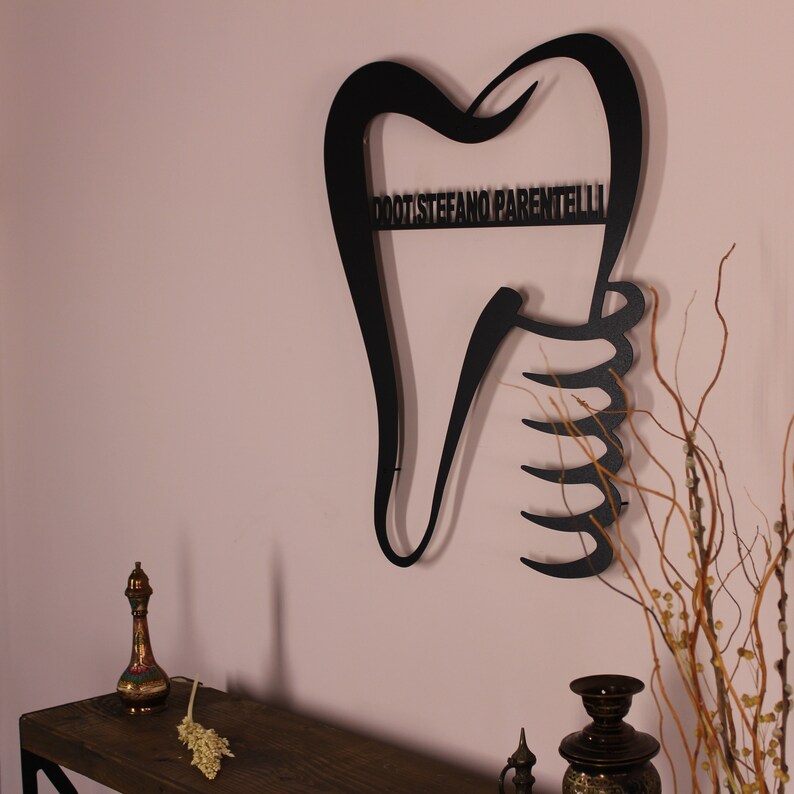 Customized Dentist Wall Decor Modern Metal Wall Art Dental Etsy