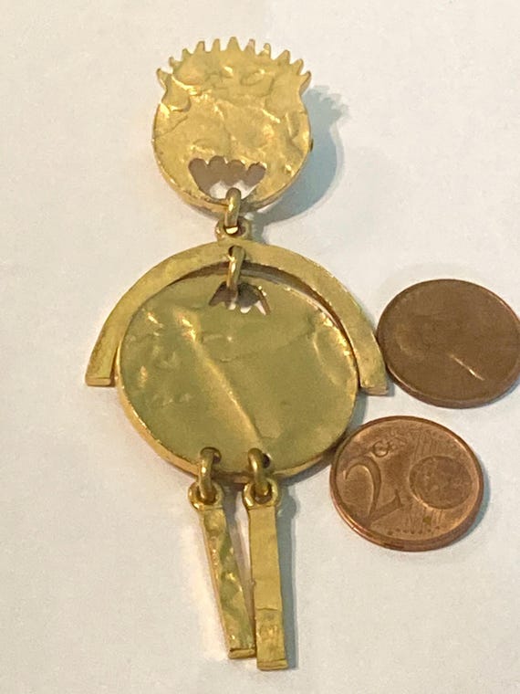 Biche De Bere Paris Gold Tone Vintage Brooch Signed and
