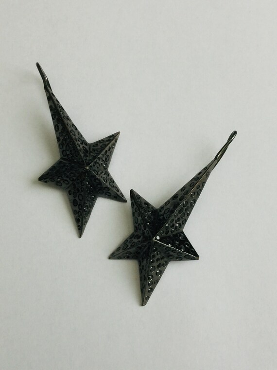 Thierry Mugler vintage dark earrings