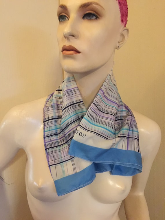 Jean Patou Paris vintage pure silk scarf made in … - image 3