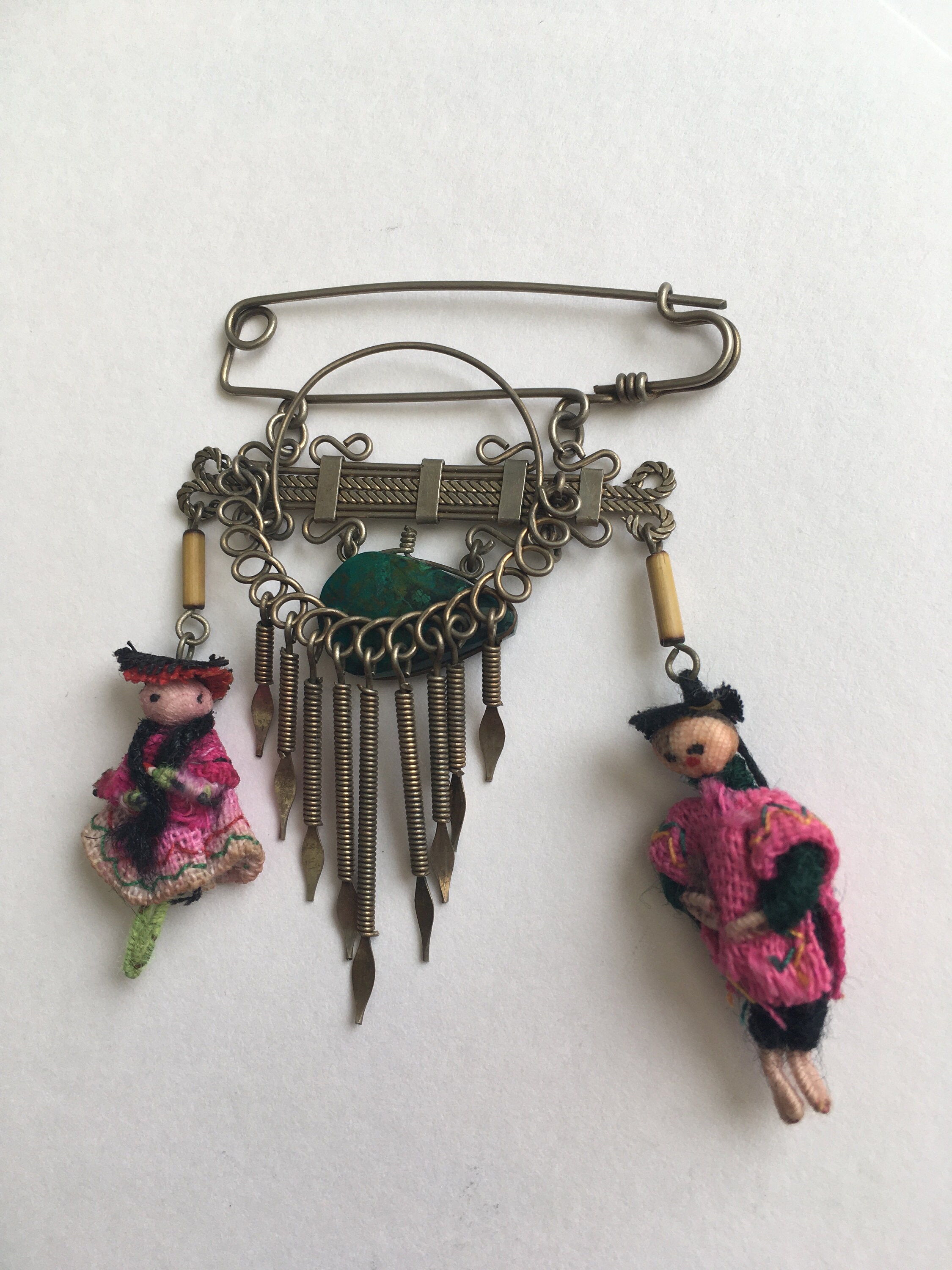 Poupée Miniature Mariage Petitcollin – Couple Marié En Celluloïd Ancien (10 Cm)