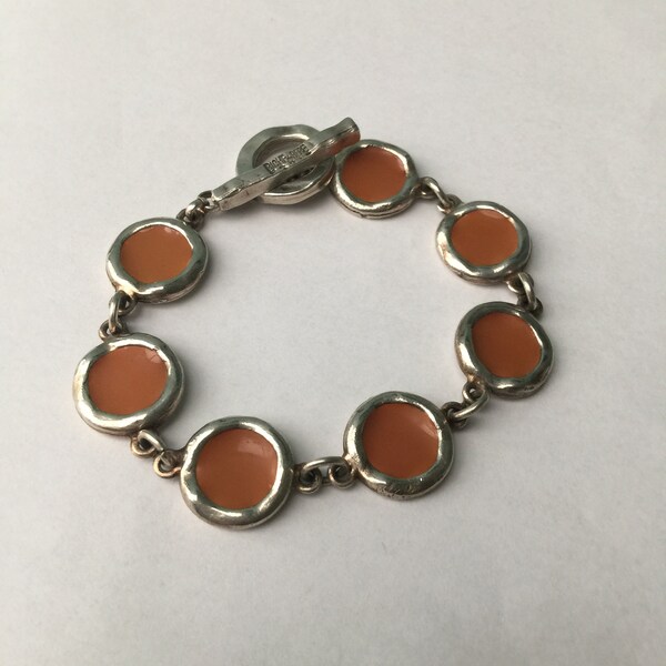 Bracelet Cabochon Biche De Bere Occasion - Couleur Ambre Et Doré, Style Designer