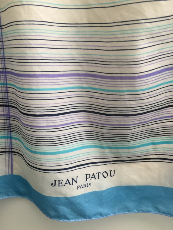 Jean Patou Paris vintage pure silk scarf made in … - image 5
