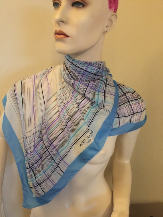 Jean Patou Paris vintage pure silk scarf made in … - image 2