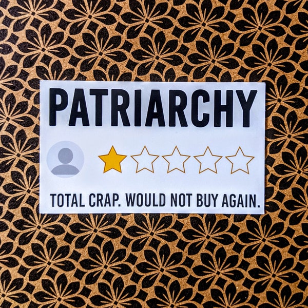 Patriarcat non recommandé - Autocollants féministes | affichez votre message | soutenir les gens | contre le patriarcat | Actionnisme | autonomisation