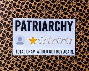 Patriarchy not recommended - Feminist stickers | show your message | support people | against patriarchy | Actionism | Empowerment