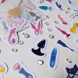 Pile &#39;o&#39; Toys - Sextoys! - 15 mini Stickers - Feminist Stickers | support people | | against patriarchy Actionism | Empowerment