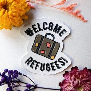 Welcome Refugees Flüchtlinge - Feministische Sticker | zeig deine message | support people | Aktionismus | Empowerment
