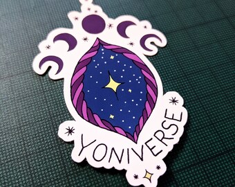 Yoniverse yoni vulva - Feministyczne naklejki winylowe