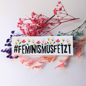El feminismo es una locura - Pegatinas feministas | muestra tu mensaje | apoyar a la gente | contra el patriarcado | Accionismo | Empoderamiento