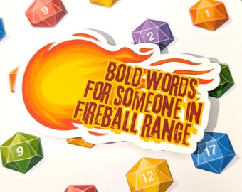 Fireball Range - Nerdy stickers | show your message