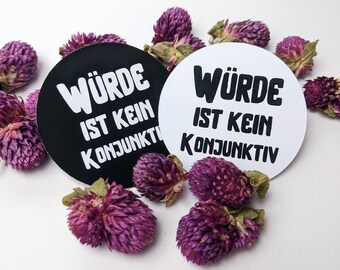 German Sticker | show your message | support people | Actionism | Empowerment