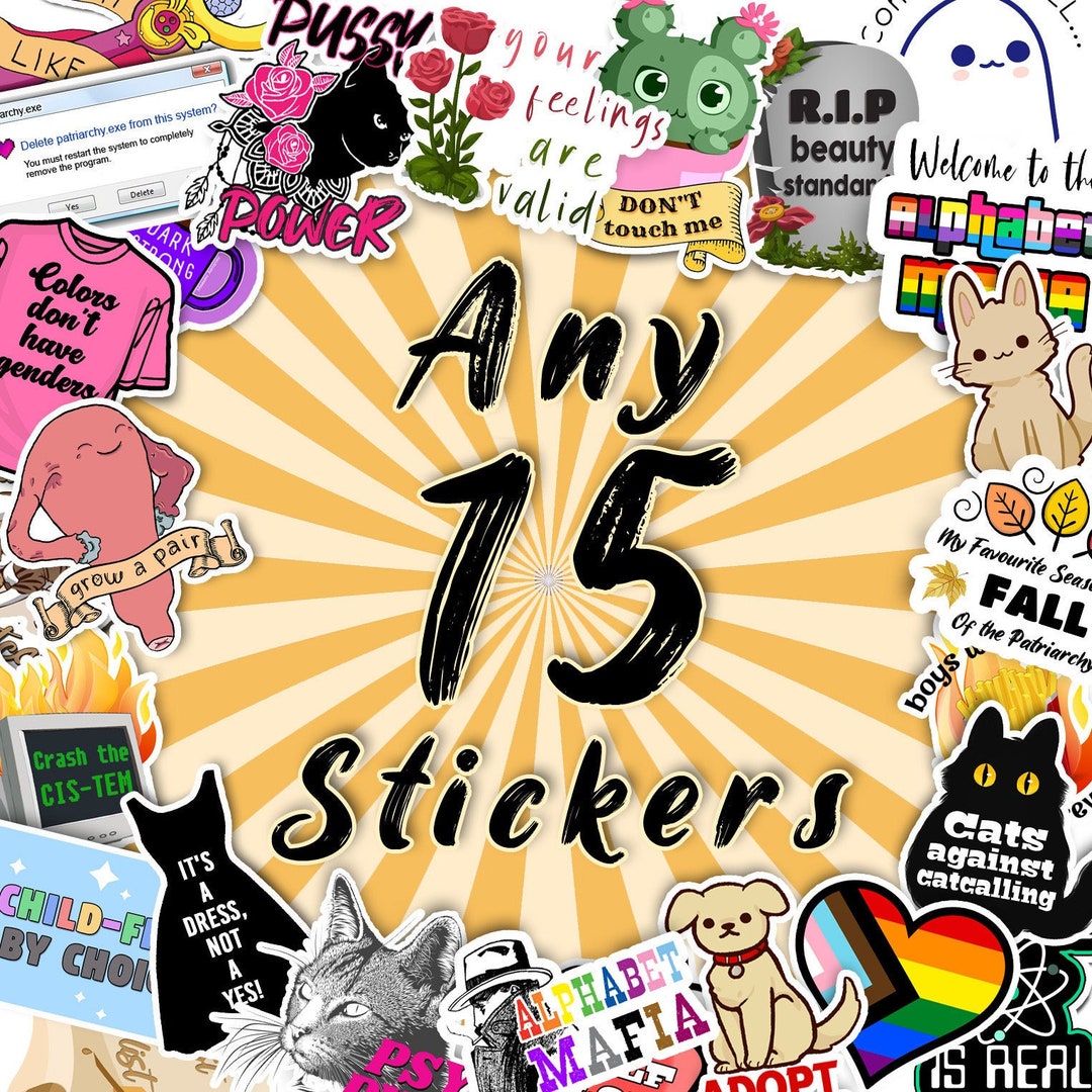 Choose 15 [FIFTEEN] Stickers From the Entire Range (except Mirror ...