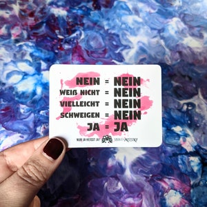 Nein heisst nein - Feministische Sticker | zeig deine message | support people | gegen das Patriarchat | Aktionismus | Empowerment
