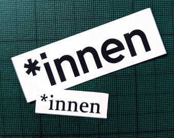 Feminist Gendern *innen Sticker | show your message | support people | against the patriarchy | activism | empowerment