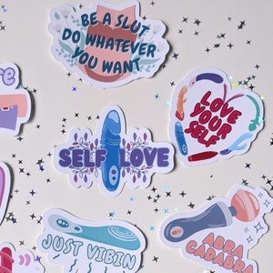 Sextoy masturbation sticker Set - psychology sticker | show your message | support people | Actionism | Empowerment