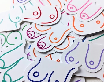 Pile &#39;o&#39; boobies! - 15 mini Stickers - Feminist Stickers | support people | | against patriarchy Actionism | Empowerment