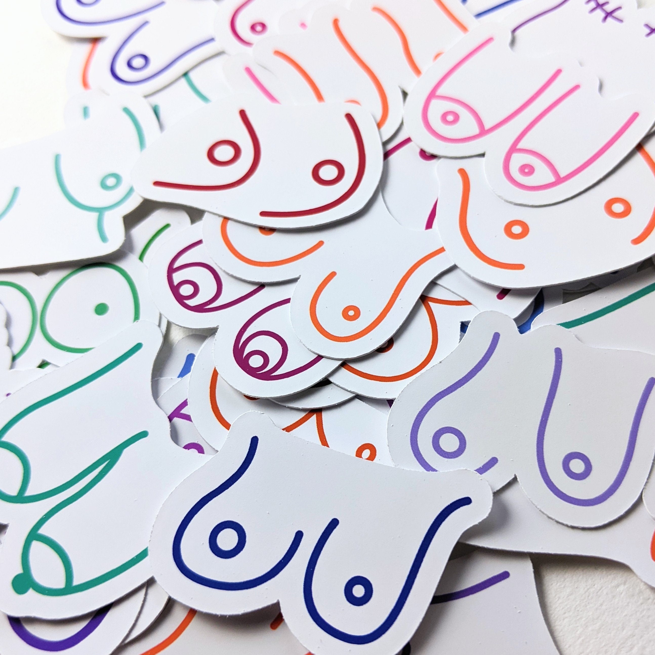 Pile 'o' boobies! - 15 mini Stickers - Feminist Stickers | support people | | against patriarchy Actionism | Empowerment