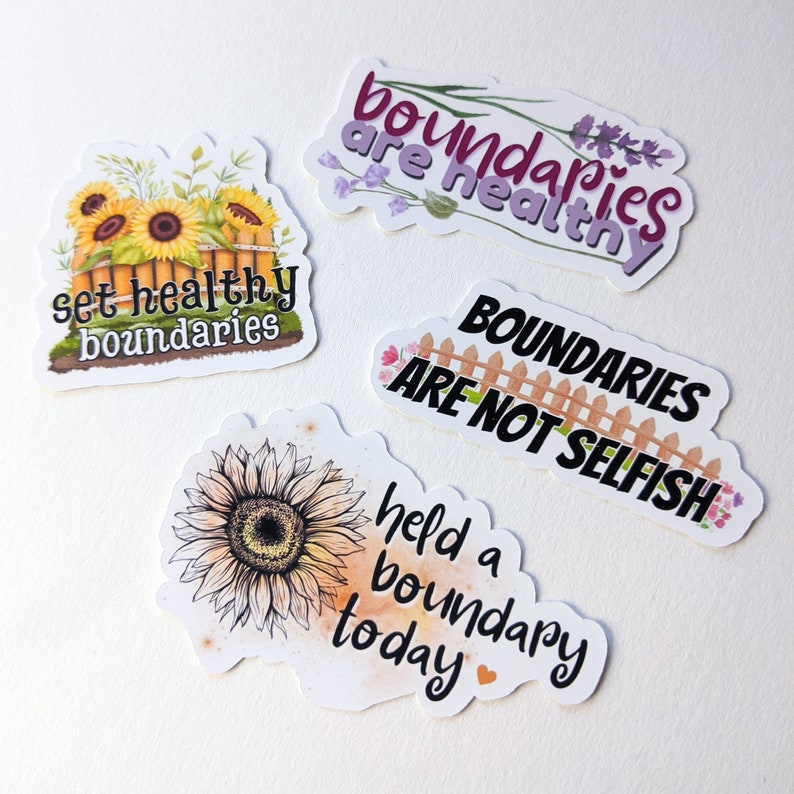 Boundaries Mental Health Sticker Set - Psychology Sticker | Show Your ...