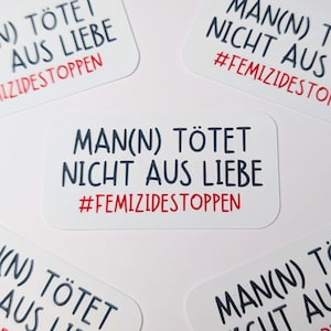 Stop Femminicidi - Set di adesivi per il femminismo | mostra il tuo messaggio | consapevolezza | salute mentale | Azionismo | Empowerment