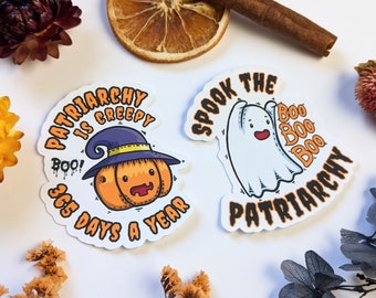 Creepy Patriarchy - Feministische Halloween Sticker | zeig deine message | support people | Aktionismus | Empowerment